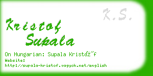 kristof supala business card